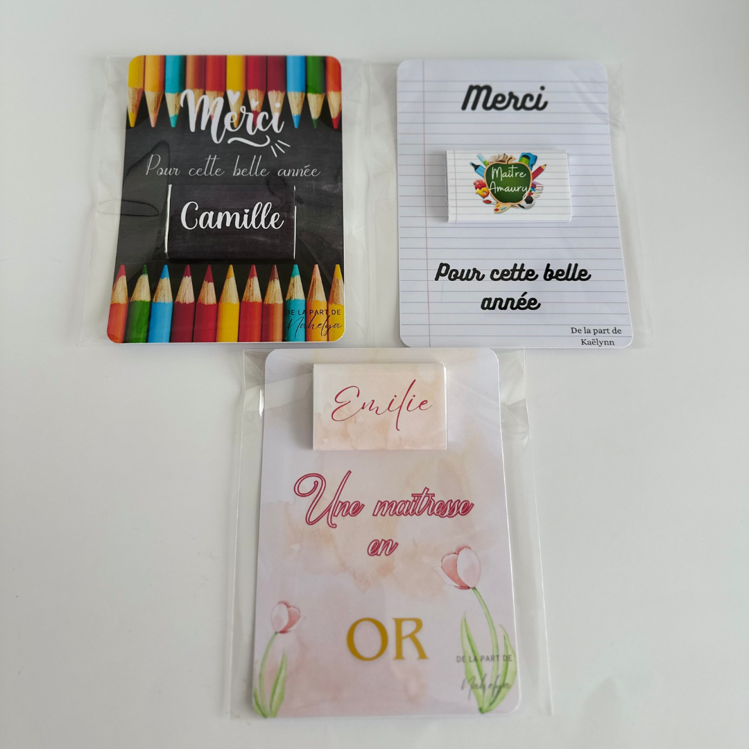 Carte de remerciement