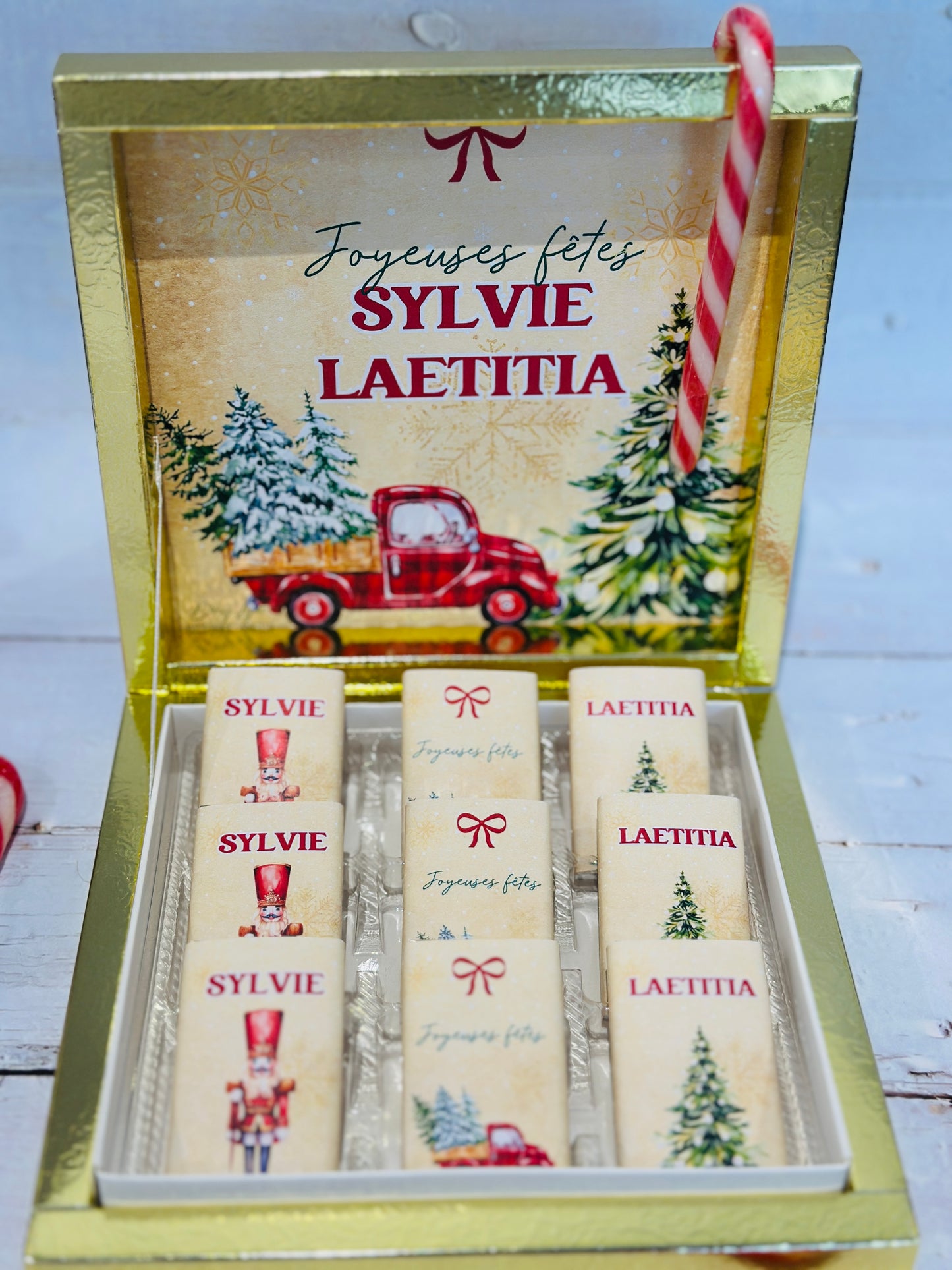 Boite de 9 chocolats Noël