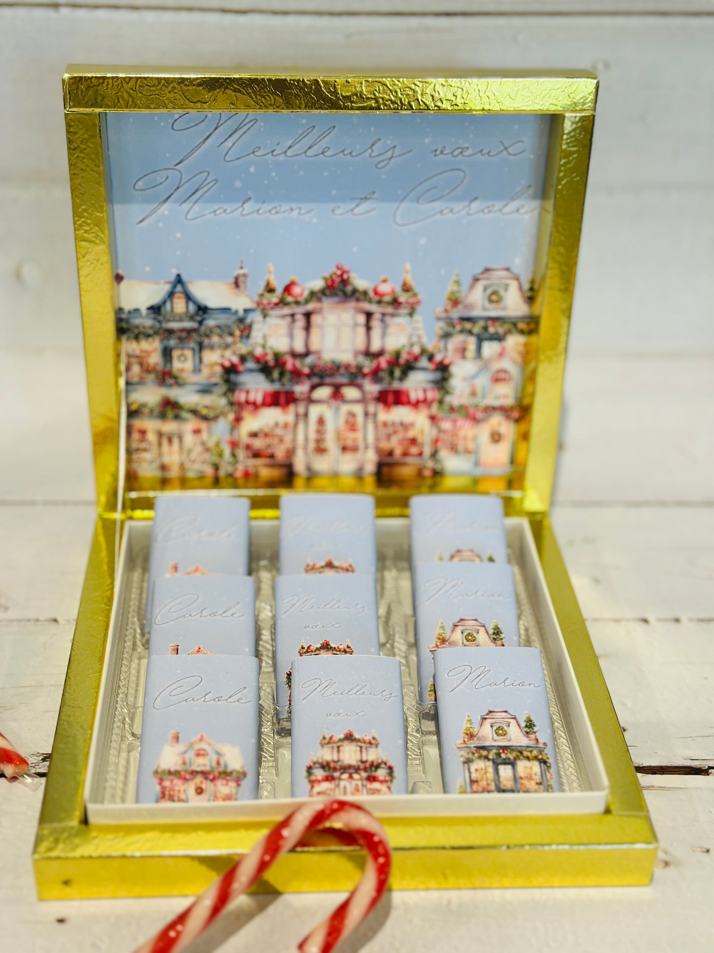 Boite de 9 chocolats Noël