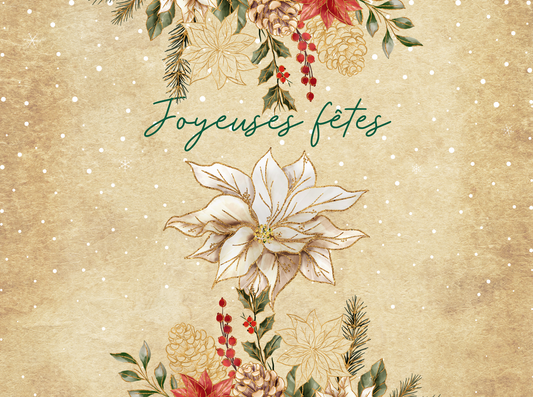 Coffret gourmand adultes fleurs de Noël